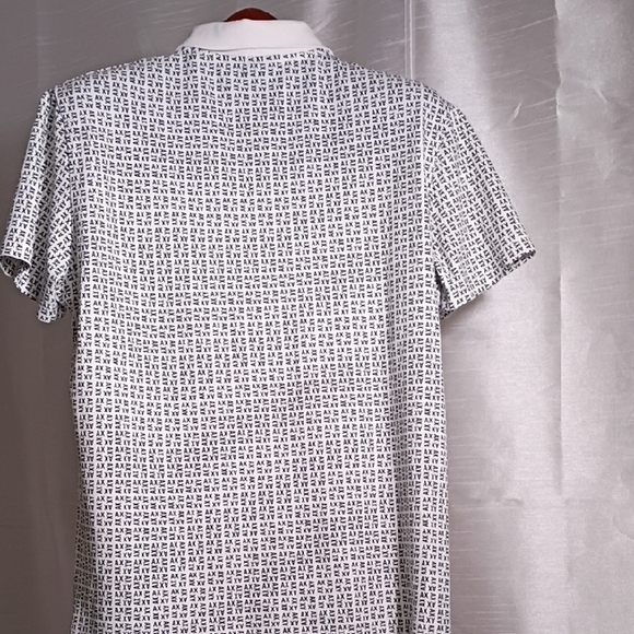 Armani Exchange Monochrome Pattern Polo Size‎ L - Picture 5 of 9